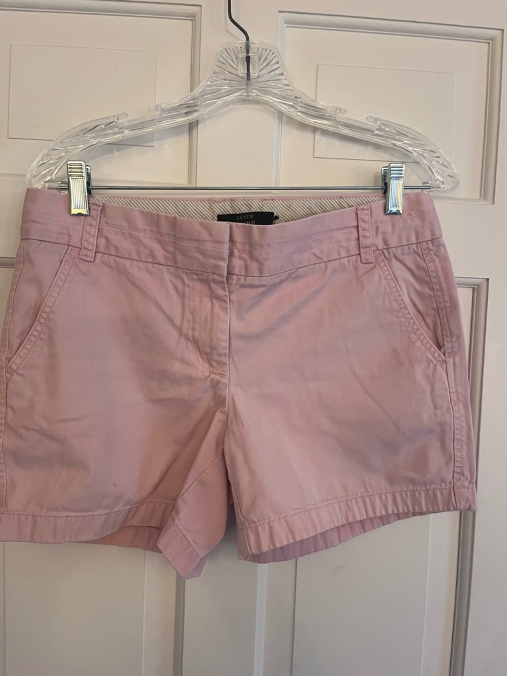J. Crew Light Pink Cotton Chino Mid-Length Shorts Size 6